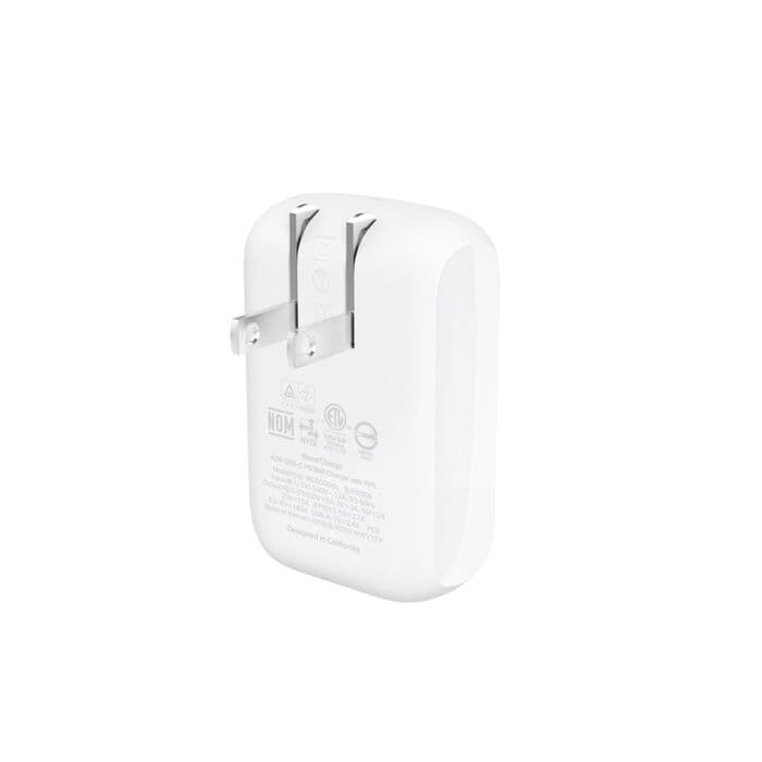 Belkin Dual Wall Charger 42W - 30W USB-C PD PPS + 12w USB-A - White