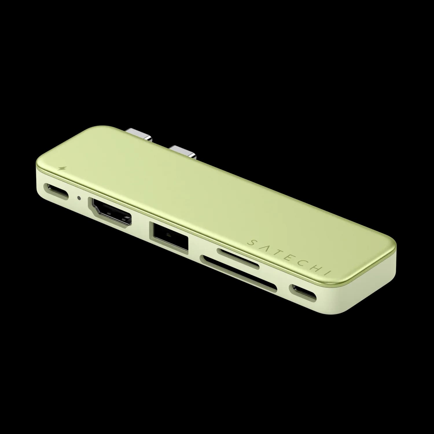 Satechi USB-C Snap Hub (1x HDMI 4K 60Hz, 1x USB-C up to 5 Gbps, 1x USB-A 3.0 up to 5 Gbps, 1xUSB-C PD, 1x microSD/ 1x SD card reader) - Citrus