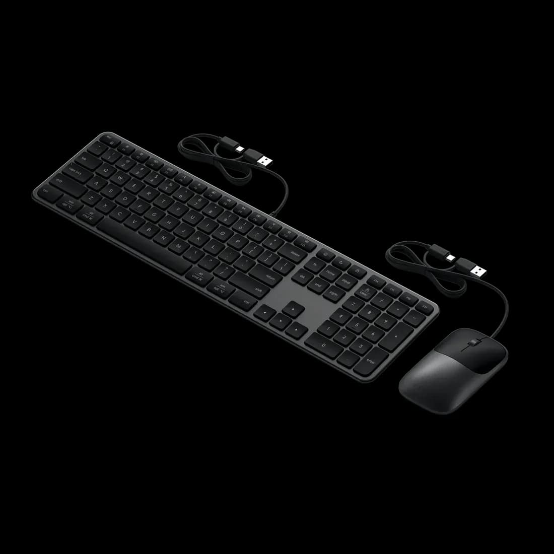 Satechi Slim CLX3 Wired Combo (Keyboard and Mouse) - US English - Space Black